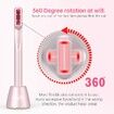 360 Facial Wand Red Light 4in1 Therapy for Face and Neck, Facial Massager, Reduce Wrinkles, Anti-Aging Facial Tools Pink