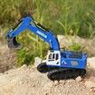 Remote Control Excavator Toys for Boys,Rc Excavators Metal Shovel for Kids Age 3+, Birthday Gifts Ideas, 1/18 Scale 2.4Ghz (Blue)