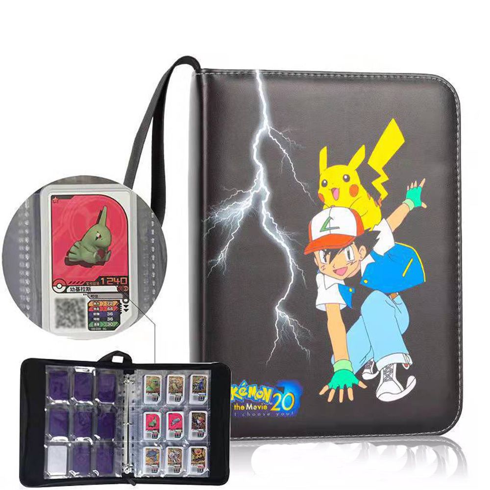 9 Pocket Pokemon Card Binder, 900 Cards Trading Card Binder Holder for Boys Girls Gift 33x27cm