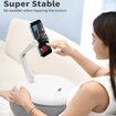 Cell Phone Pillow Holder 360° Angle Adjustable Clip Clamp Cell Phone Stand Dual-arms Height Adjustment 4.7-7.0''Phone(Grey)