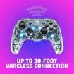 LED Wireless Deluxe Gamepad with RGB Hue Color Lights