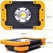 Rechargeable Work Light 30W LED Portable Flood Light 180° Adjustable Stand for Job Site Lighting Outdoor Camping Car Repairing(1 Pack)