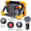 Rechargeable Work Light 30W LED Portable Flood Light 180° Adjustable Stand for Job Site Lighting Outdoor Camping Car Repairing(1 Pack)