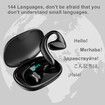 Wireless Earbud Translator Earphone 144 language Bluetooth 5.1 Chip Noise Cancelling Compatible with Android iPhone iPad (Black)