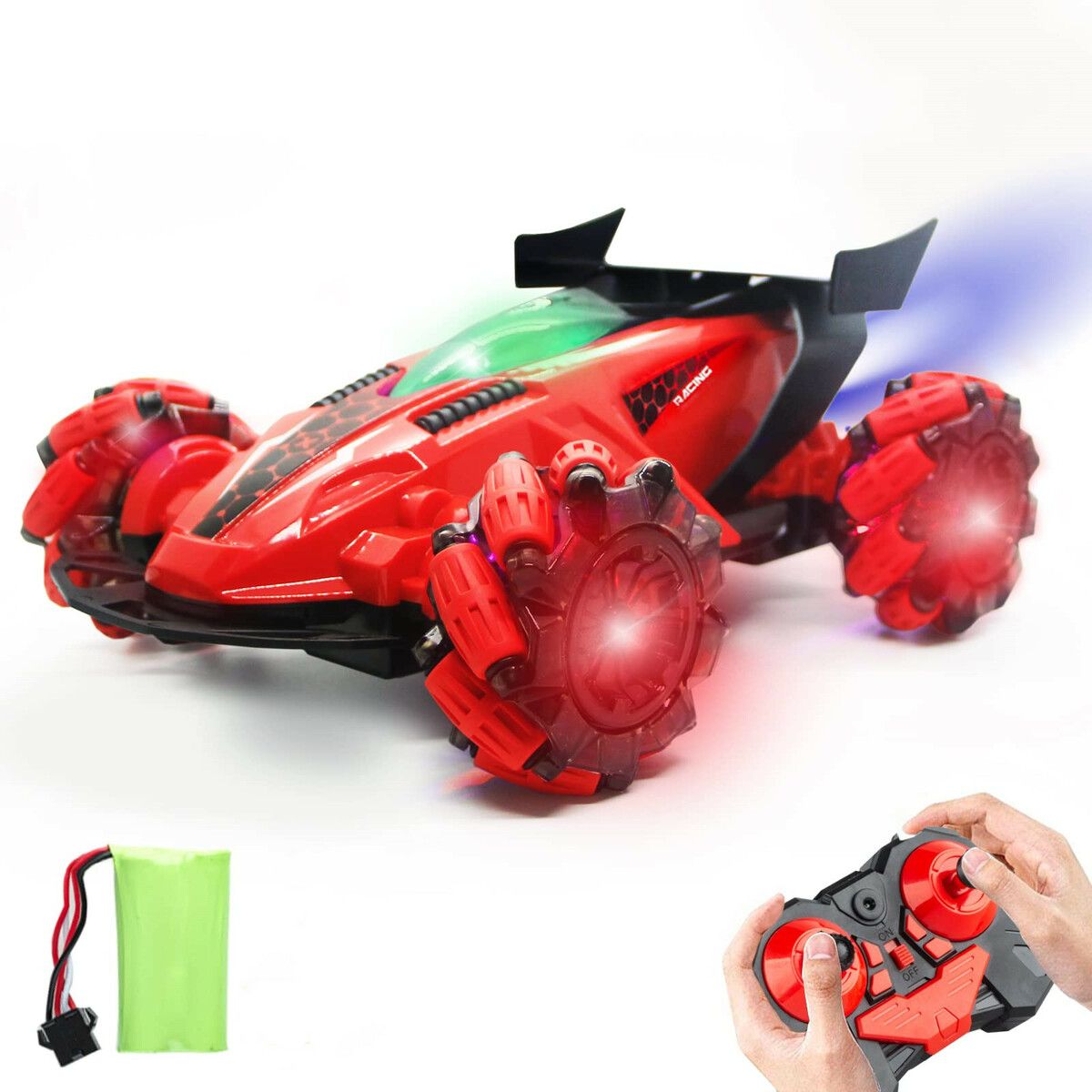 Remote Control Car 1:14 Fog Stunt Drift Car High Speed Racer 2.4Ghz 360° Rotation Toy with Dazzling Lighting for Boys Girls