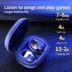 Wireless Earbud Sport Bluetooth 5.0 Headphones with Earhooks Waterproof Noise Cancelling Dual LED Display Running (Blue)