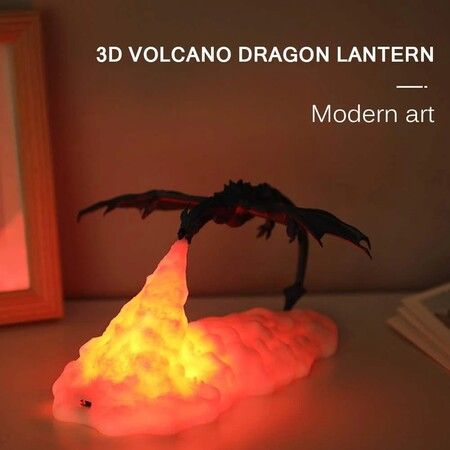 3D Printed LED Dragon Lamps As Night Light For Kids