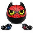 Wireless Earbuds, Touch Control Headset Stereo Sound in-Ear Wireless Earpiece, Bluetooth Earphones with Red Cartoon Charging Case(Bat)