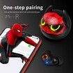 Wireless Earbuds, Touch Control Headset Stereo Sound in-Ear Wireless Earpiece, Bluetooth Earphones with Red Cartoon Charging Case(Bat)