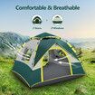 OGL 3 Person Tent Camping Pop Up Instant Beach Sun Shade Shelter Family Waterproof 215x200x141cm Green White