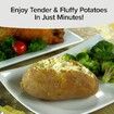 Microwave Potato Cooker Cooks in Minutes Tender 8-Inch Baked Potato Steamer Easy to Clean Dishwasher