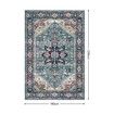 Large Area Rug Floor Mat Non Slip Soft Velvet Carpet Living Room Bedroom Nursery Washable European Retro Blue Print 160x230cm