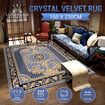 Large Area Floor Rug Mat Living Room Bedroom Carpet Office Non Slip Soft Velvet European Retro Print Washable 160x230cm