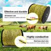 Electric Fence Poly Wire Portable Temporary Fencing Polywire 2500 Meters 2.3mm 9 Stainless Steel Strands Cattle Sheep Goats Horses Yellow and Dark