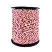 Electric Fence Poly Wire Portable Temporary Fencing Polywire 400 Meters 2.3mm 9 Stainless Steel Strands Cattle Sheep Goats Horses Red and White