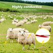 Electric Fence Poly Wire Portable Temporary Fencing Polywire 2500 Meters 2.3mm 9 Stainless Steel Strands Cattle Sheep Goats Horses Red and White