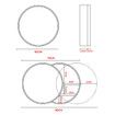 Bathroom Medicine Cabinet Mirror Vanity Round Wall Mirrored Cupboard with Storage Sliding Door White 60cm Diameter
