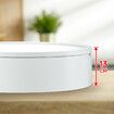 Bathroom Medicine Cabinet Mirror Vanity Round Wall Mirrored Cupboard with Storage Sliding Door White 60cm Diameter