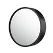 Bathroom Mirror Cabinet Medicine Vanity Round Wall Mirrored Cupboard with Storage Sliding Door Black 60cm Diameter