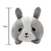 Stuffed Bunny Plush Toy Rabbit Reversible Plushie Doll for Stress Relief Double-Sided Flip Plushie Express Your Emotion