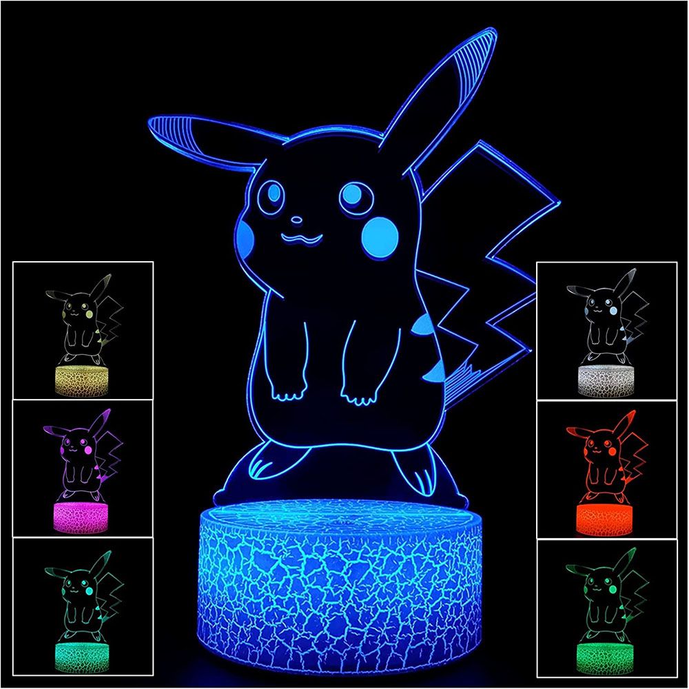 3D Illusion Night Light, Visual Creative LED Desk Lamp, Touch Control, 7 Color Changing for Home Decor or Holiday Gifts for Kids