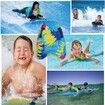 Inflatable Surf Board with Learn Swim Beach Safety Theme Surfing Swimming Summer Fun Toy for Kids Adults