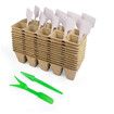 10 Pack Peat Pots Seed Starter Trays 100 Cells Biodegradable Seedling Pots Germination Trays, Organic Plant Starter Kit with 12 Pcs Plastic Plant Labels