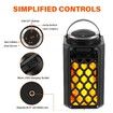 Outdoor Wireless Bluetooth Speaker with Torch Light Waterproof LED Flame Lantern Speaker for Party Garden Camping (1 Pack)