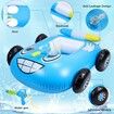 Inflatable Float Seat Boat Pool Water Gun Toy Water  Ride-on Car Summer Swimming Ring for Kids,Boys and Girls Col.Blue