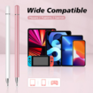 Stylus for iPad (2 Pcs), Magnetic Disc Universal Stylus Pens Touch Screens for Apple/iPhone/Ipad pro/Mini/Air/Android/Microsoft/Surface All Capacitive Touch Screens - White/Rose Gold