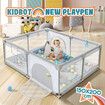 Baby Playpen Fence Pen Activity Centre Playground Safety Gate Enclosure Barrier Play Room Yard 150x200cm