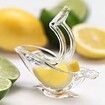 New Acrylic Manual Lemon Slice Squeezer, Portable Transparent Fruit Juicer, Elegance Bird Shape, Hand Juicer for Orange Lemon Lime Pomegranate