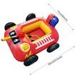 Toddler Inflatable Fire Boat Swimming Pool Beach Float Toys with Built-in Squirt Water Gun for Kids Boys Girls Summer Gift