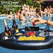 Floating Drink Holder for Pool Swimming Pool Accessories for Adults, Drink Floaties for Pool Drink Floats(Black)