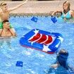36&quot; Inflatable Pool Cornhole Set Toss Games Ring Patriotic Float Party Summer Water Carnival Beach Toys
