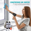 Compressed air Duster 100000RPM Keyboard Cleaner Good Replace Compressed air can Reusable no Canned air Duster car Duster pc Duster Electric air Duster Compressed air for Computer