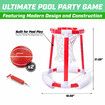 Floating Pool Basketball Game Summer Swimming Pool Toys Interactive Educational Water Play Set Toys For Kids(Red)