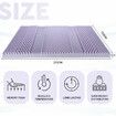 Queen Size Mattress Memory Foam Topper Bed Underlay Lavender Scent 8CM with Bamboo Cover 