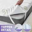 King Size Mattress Memory Foam Bed Topper Underlay Lavender Scent 8CM with Bamboo Cover 