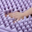 King Size Mattress Memory Foam Bed Topper Underlay Lavender Scent 8CM with Bamboo Cover 