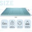 Queen Size Mattress Topper Cool Gel Memory Foam Bed Underlay 8CM with Bamboo Cover 