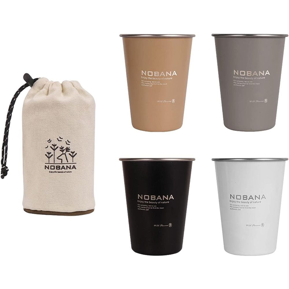 Compact Portable Cup, Capacity: 350ml, Set of 4 Cup for Camping, Outdoor