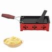 Cheese Raclette Stretchable Non Stick Rotaster Baking Tray Iron Metal Grill Plate Cheese Melter Baking Tray Red Hob