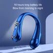 Portable Hanging Neck Fan Digital Display Usb Rechargeable Fan Portable Bladeless Mute Neckband Fans Electric Fan Color Blue