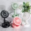 Portable Desk Fan,Foldable and Rechargeable, Super Quiet 3-Speed Battery Operated Fan for Office, Home (Green)