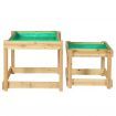 Keezi Kids Sandpit Wooden Sandbox Sand Pit Water Table Outdoor Toys 101cm