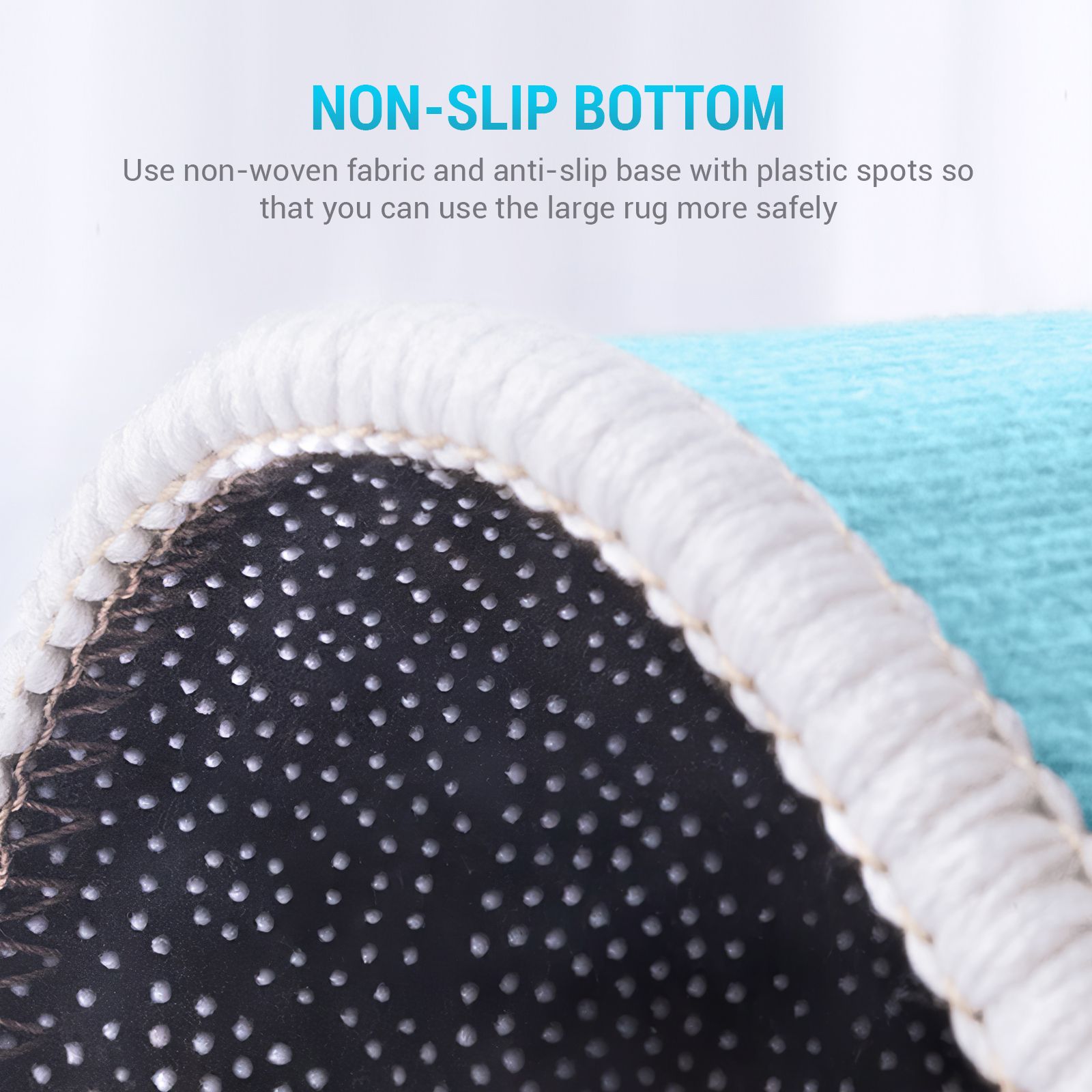 Large Area Rug Carpet Blue Bedroom Floor Mat Living Dining Room Nursery