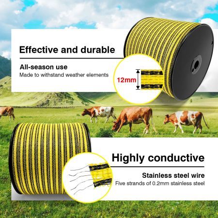 Portable Polywire Electric Fence Wire Cattle Reel, Electric Fence