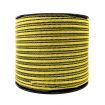 Electric Fence Poly Wire Tape 500 Meters 12mm Portable Temporary Fencing Polywire 5 Stainless Steel Strands Cattle Sheep Goats Horses Yellow and Dark