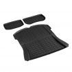 3PCS Car Rear Front Cargo Trunk Toolbox Luggage Rubber Mats for Tesla Model 3 2021-2022